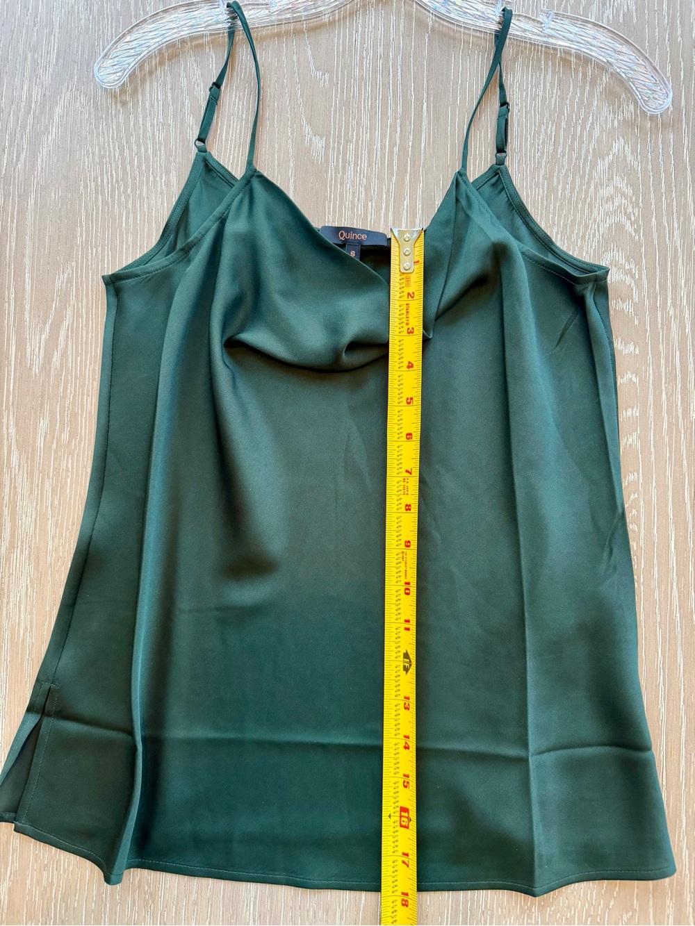 Quince Dark Green Silk Cowl Neck Camisole Size S - Picture 3 of 4